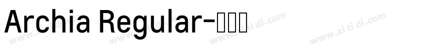 Archia Regular字体转换